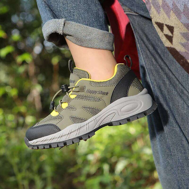 New Hiking Children Designer Climbing Trekking Sneakers for Boy Girl Leather Outdoor Sports Work Kids Run Shoes 26W0224