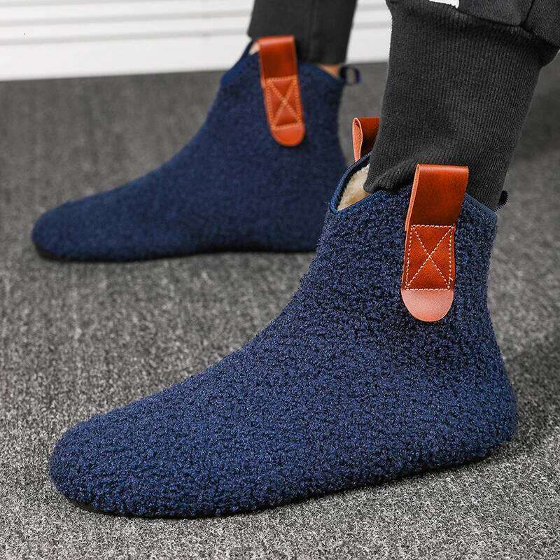 MAEDEF Mens Cotton Male Slippers Men Home Shoe Thin Bottom Comfortable Plush Casual Soft Warm Slipper Man Shoes