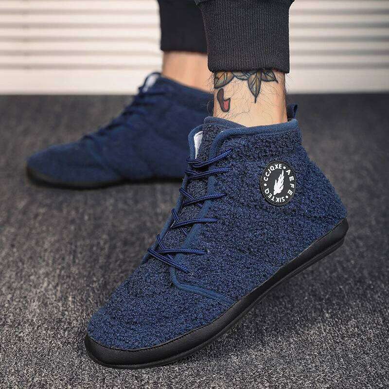 MAEDEF Men's Warm Bedroom House Slippers Boots Thin Bottom Designer Men Shoe Comfortable Casual Flat Man Walking Shoes