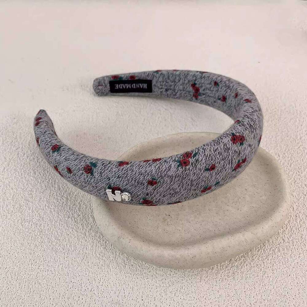 New Korean floral rhinestone headband for women, high crown headband, face-washing clip, daily wear hair accessory