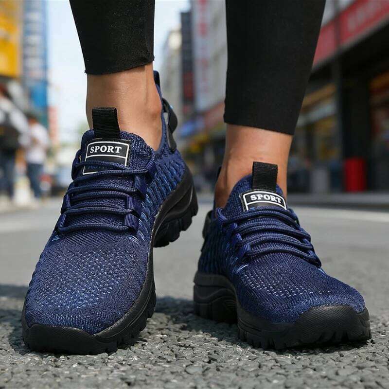 Women's Sneakers Lace Up Womens Vulcanized Comfort Plus Size Casual Lightweight Breathable Mesh Knit Jogging Shoes