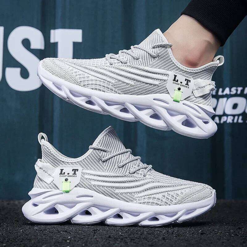 Tennis for Street Fashion Trend Versatile Mesh Knitting Breathable Luxury Design Casual Shoes Men's White Sneakers