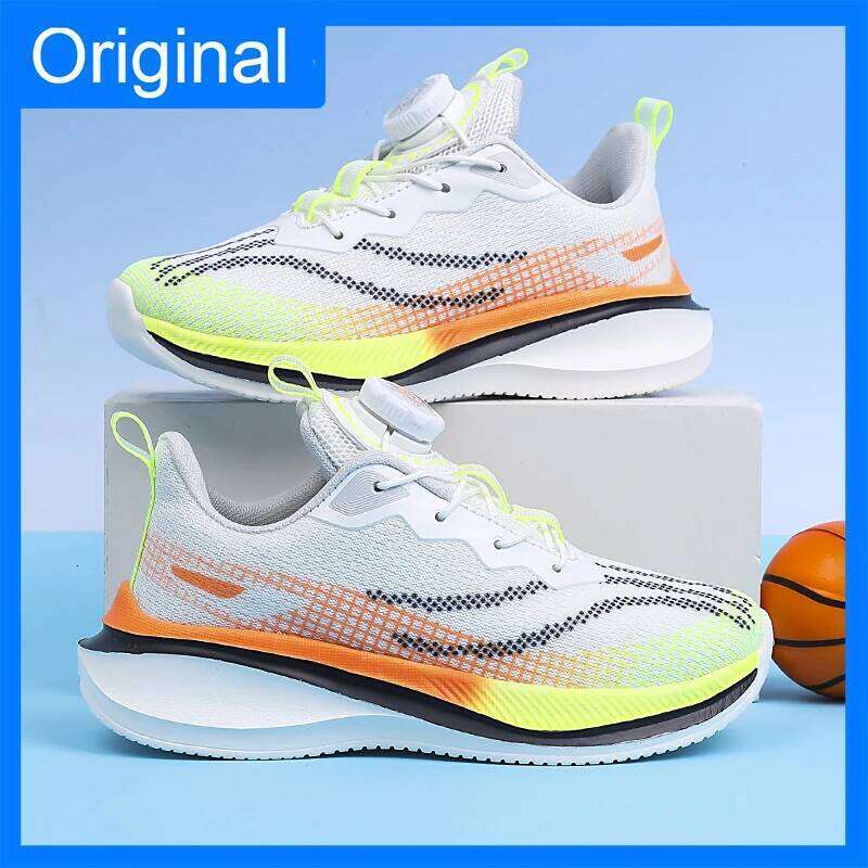 Children Classic Mesh Light Breathe Outdoor Running Fitness Soft Sole Anti Slip Shock-absorbing Sports Shoes 26W0224