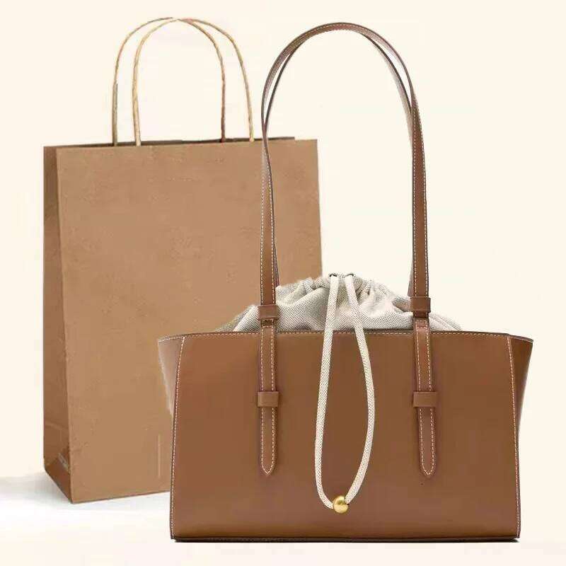 New Fashion Women's Large Capacity Tote Shoulder Bag Leather String Commuting Basket Handbag For Women Vacation Z260224