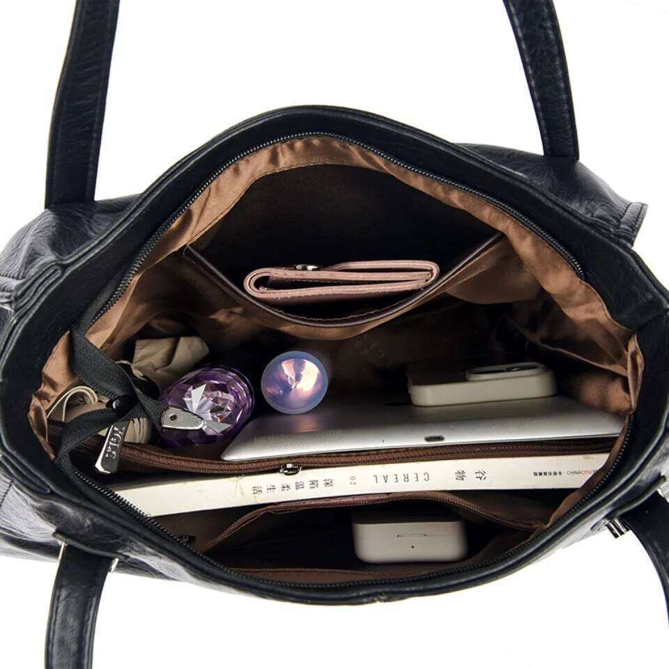 Luxury Casual Large Capacity Hand Bag Top Quality Soft Pu Leather Handbags for Women Commute Tote Shoulder Bags Z260224