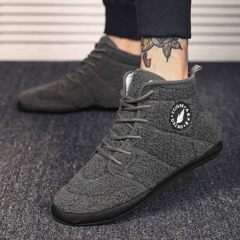 MAEDEF Men's Warm Bedroom House Slippers Boots Thin Bottom Designer Men Shoe Comfortable Casual Flat Man Walking Shoes