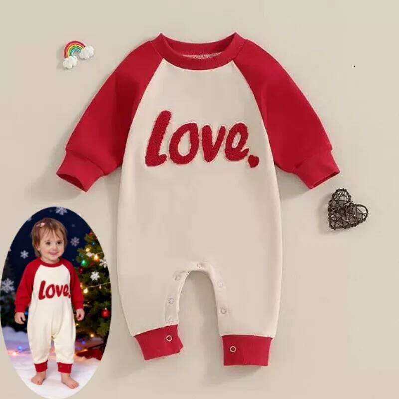Infant Baby Boy Girl Clothing Santa Long Sleeve Jumpsuit Romper Newborn First Christmas Outfit Clothes ropa bebe nia 26H0224