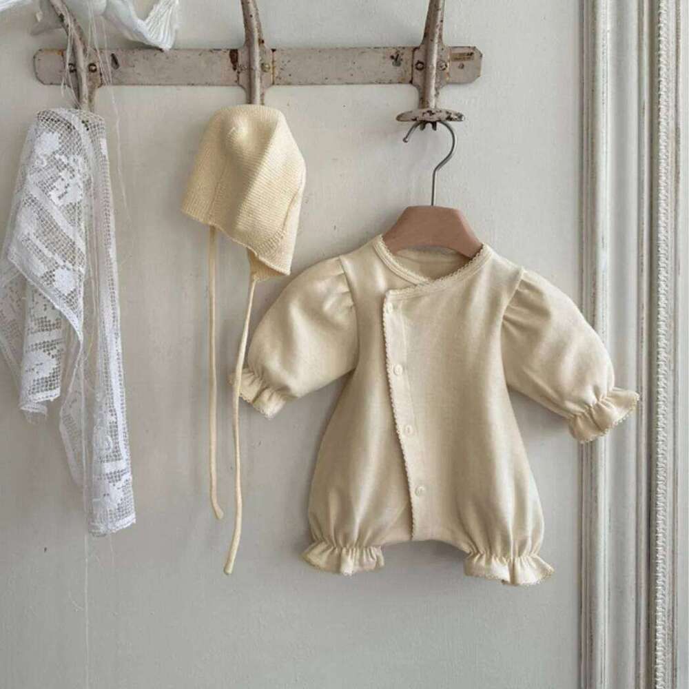 Spring Summer New Baby Jumpsuit Boys Girls Long Sleeves Rompers Newborn Solid Casual Bodysuit 0-2y Infant Toddler Clothes 26H0224