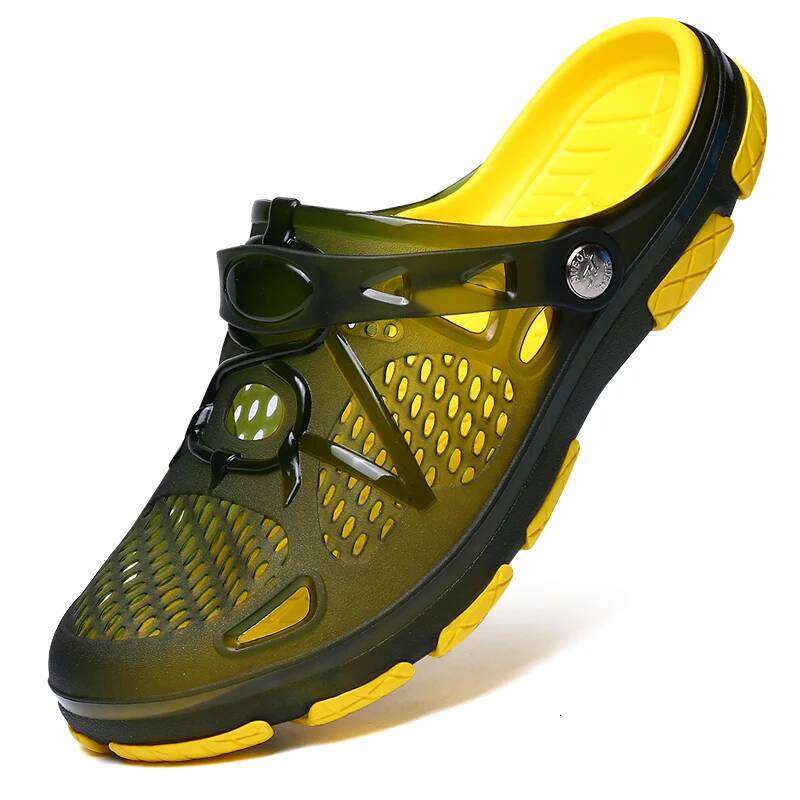 Fashion Men Slippers Casual Sandals Anti Slip Wear-Resistant Breathable Cushioning Color Blocking Design Versatile Sport Shoes