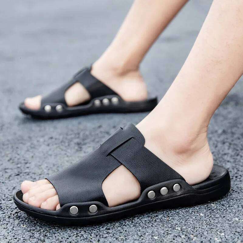 MAEDEF Men's Summer Shoes Indoor Slides Casual Sandals Man Lightweight Breathable Beach Slippers for Men