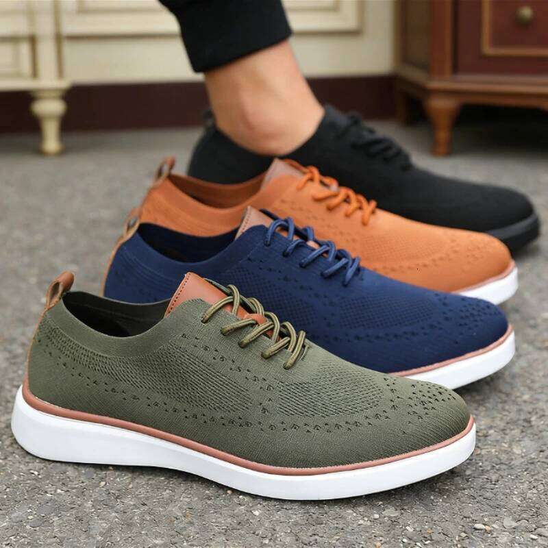 Men's Lightweight Casual 2025 Breathable Knit Sneakers Comfortable Walking Shoes Non-Slip Soft Sole Outdoor Male Footwear