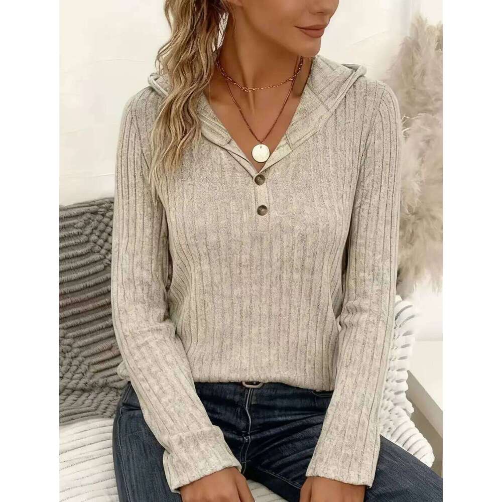 SD Elegant Casual Fashion Loose Woman Temperament Long sleeve T-Shirt Holiday Weekend 26W0224