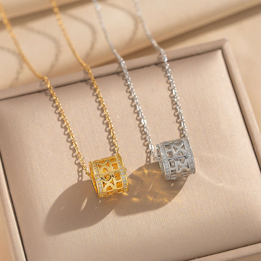 Korean-Style Full-Diamond Light-Luxury Necklace With Zircon Inlay Collarbone Chain