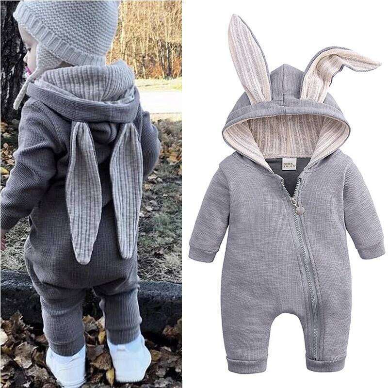 Rabbit Rompers For Girls Autumn Winter Infant Clothing Overalls Jumpsuit Halloween Costume Newborn Baby Boys Clothes 26H0224