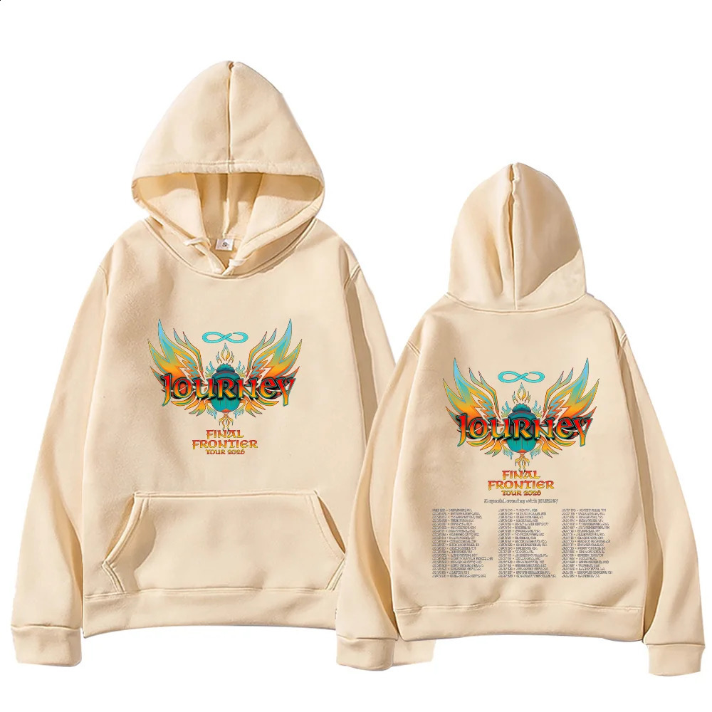 2026 Journey Final Frontier Tour Hoodies Journey Band Rock Band Graphic Sweatshirt Women Men Long Sleeve Hoody Trendy Streetwear 260124