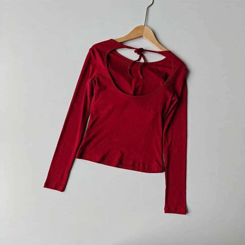 Women's Open Workout Top Premium Slim Fit Long Sleeve Yoga Shirt for Pilates Casual Wear 26Y0224