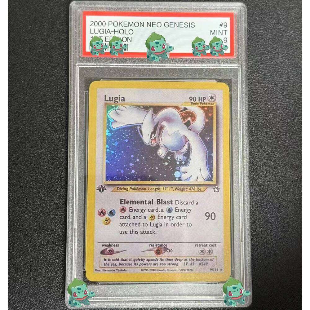 New DIY PTCG Graded Collection Charizard 1ST Edition Rayquaza Lugia-Holo GEM MT 10 Card Holographic Label Flash Child Gifts w260224