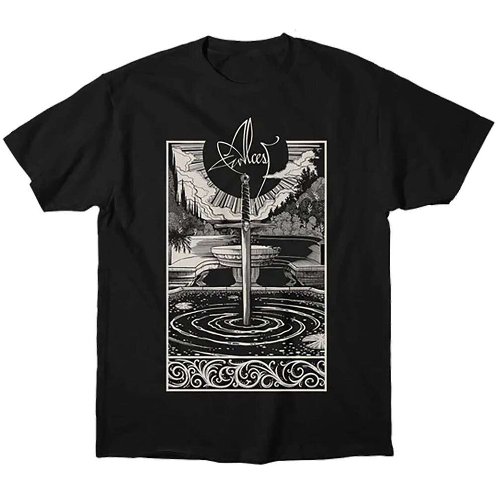 Hot ALCEST French Black Metal Band Short-sleeved Retro Men's and Women's T-shirt 2026 Summer High-end Unisex Style H260224
