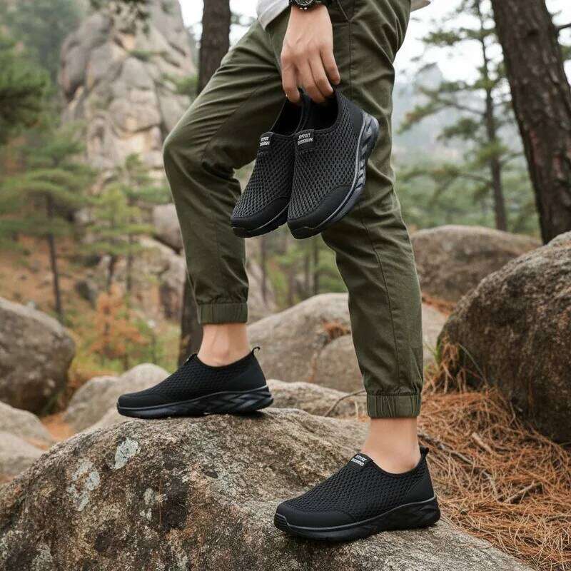 MAEDEF Men's Sneakers Mesh Breathable Tennis Sports Men Casual Flats Loafers Walking Lightweight Mens Running Shoes