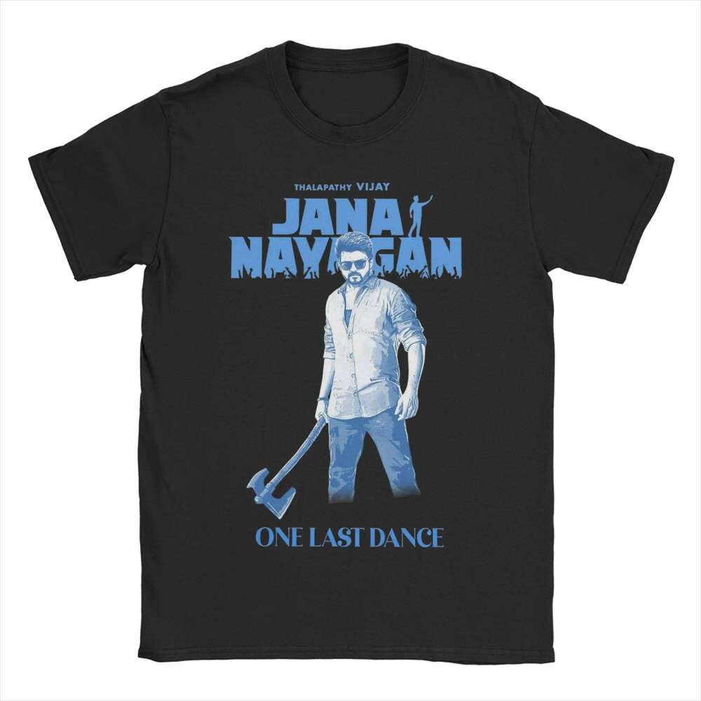 Men Women's Vijay Thalapathy Jana Nayagan One Last Dance T Shirt Cotton Clothes Short Sleeve Crewneck Tees Plus Size T-Shirt H260224