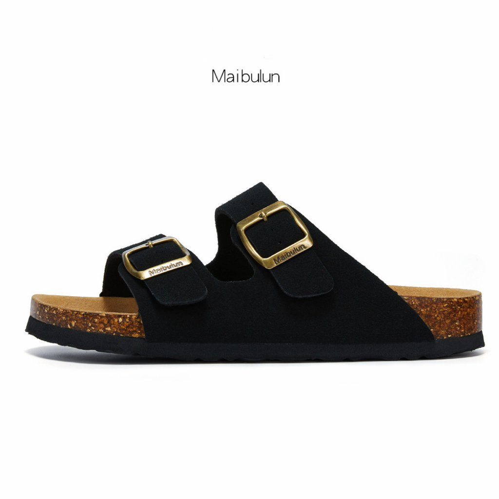 Maibulun Bestselling 2026 Summer New Design Slip Resistant Cork Slippers Men Women Indoor Outdoor Beach Suede Sandals Multiple Color Options Large Siz