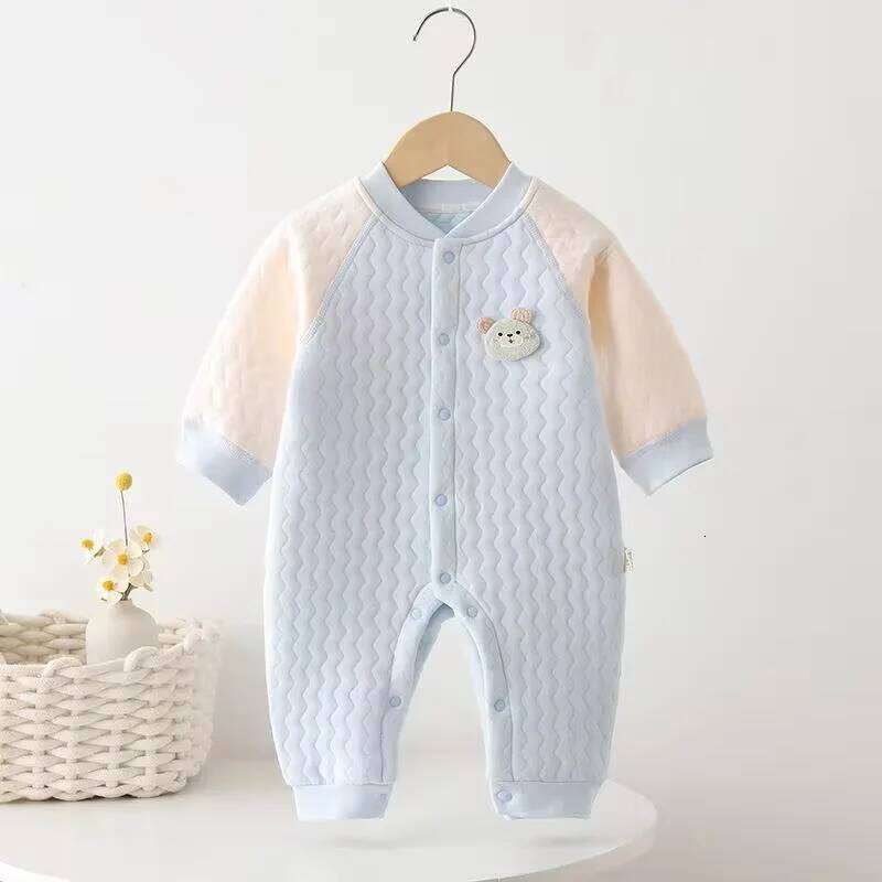 Baby Boneless Newborn Warm Romper Boys and Girls Bodysuit Long Sleeve Climbing Suit 26H0224