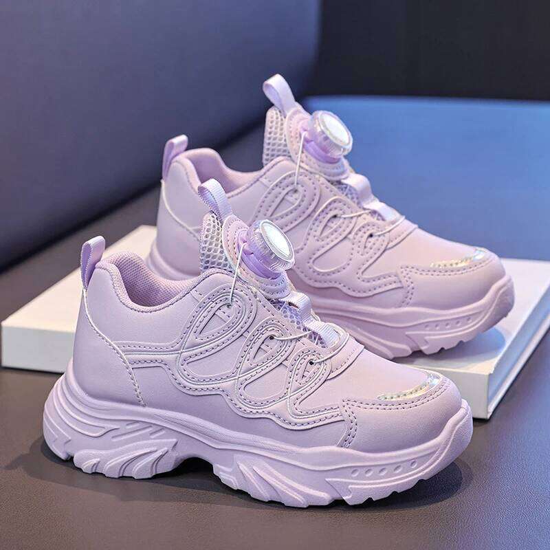 White Sneakers Sport Shoes Kids Spring New Platform School Fashion Athletic Footwear Tennis Girls Sneaker 4-12 Years 26W0224