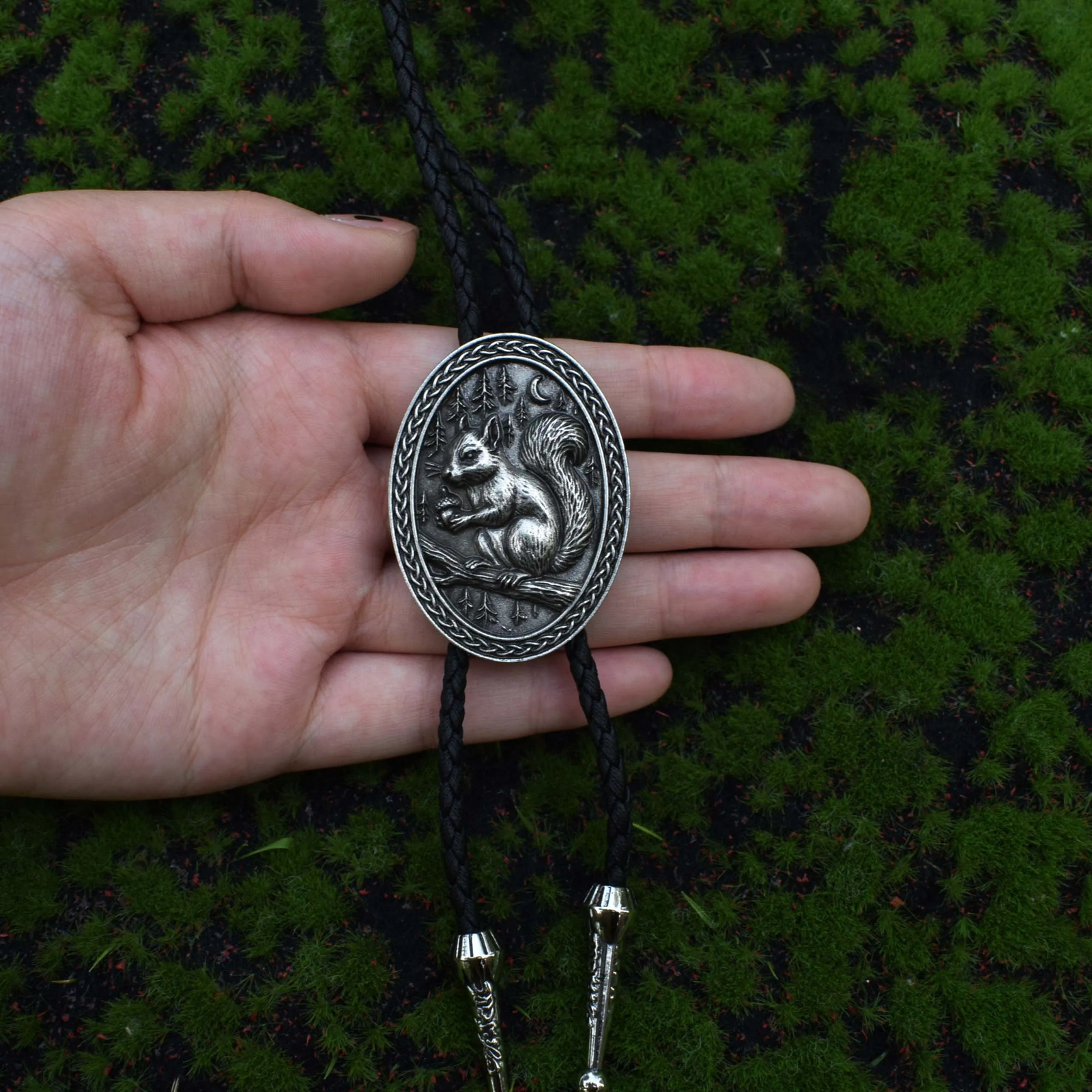 Squirrel Adjustable Bolo Tie Western Cowboy Necklaces 260120