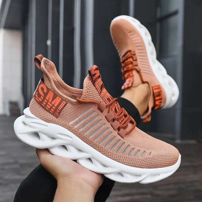 Breathable Men's Sneakers Mesh Fabric Cushioning Anti Slip Versatile Running Exercise Basketball Men Casual Walking Shoes