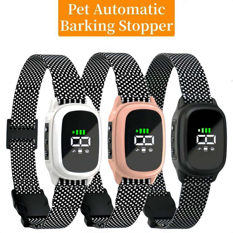 YHLC Automatic Anti Barking Collar, Rechargeable Bark Stopper, Stop Barkin, Electric Training Collar For Dog Bamubi