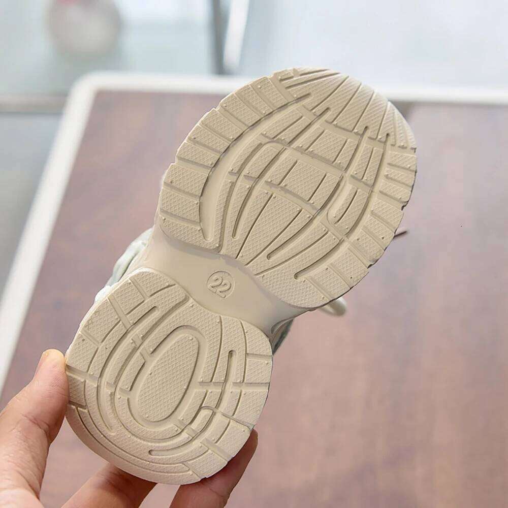 PU Leather Sport For Girls Anti-slippery Soft-soled Kid's Sneakers Trend Fashion Boy's Girl's Running Toddler Shoes 26W0224