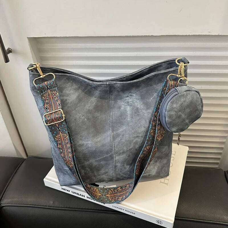 Vintage Commuting Women's Shoulder Bag Large Capacity Casual Crossbody Bags Pu Leather Handbags And Purses Tote Z260224