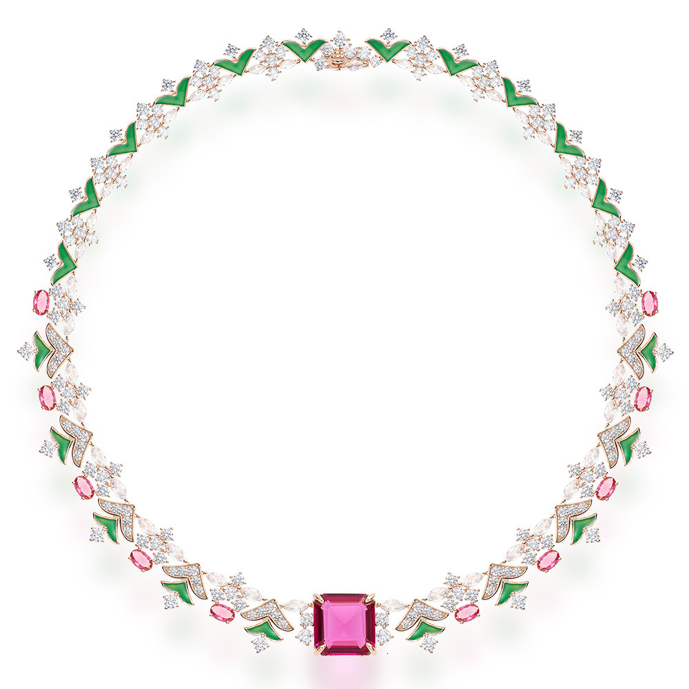 New Forest-Themed Garden Choker Necklace, Gold-Plated Necklace, Fashionable And Elegant , With A Socialite Vibe Necklace, Suitable For Evening Wear Ne