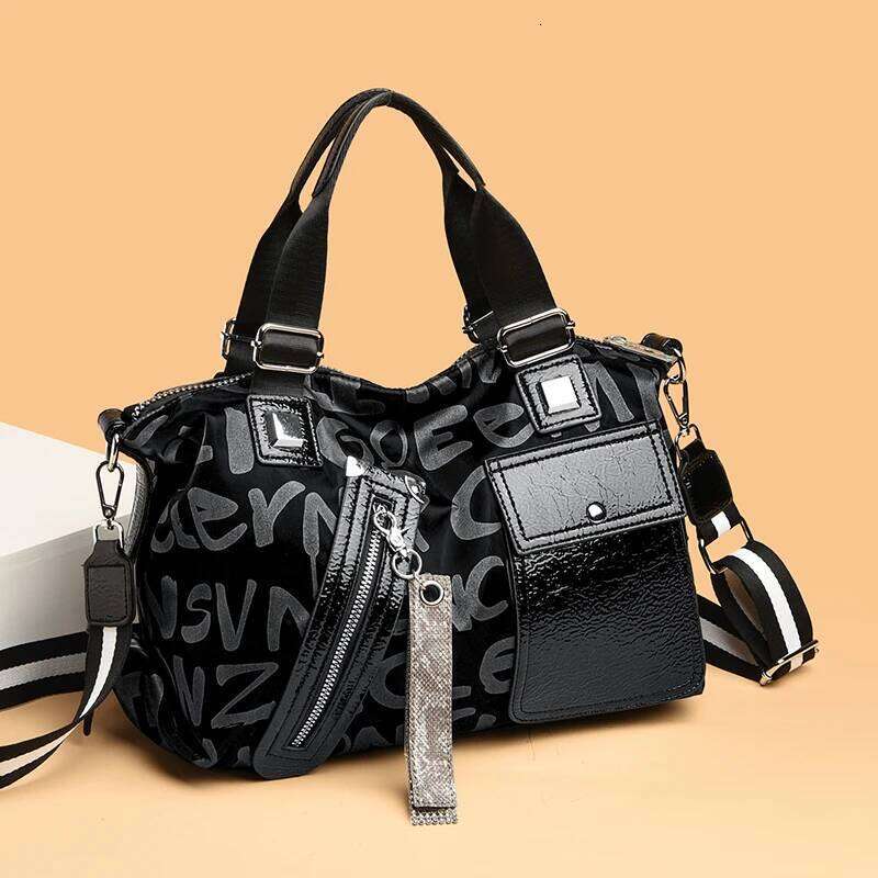 Luxury Handbags Letter Leather Hand Big Capacity Tote Bag for Women 2022 Black Top-handle Shoulder Bags Z260224