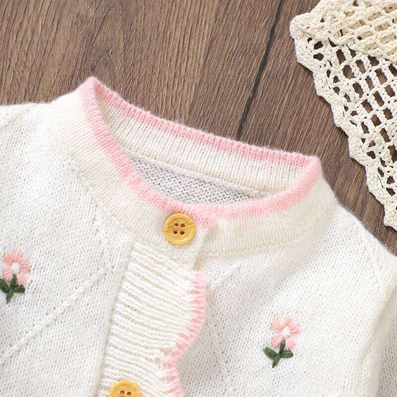 Newborn Baby Rompers Knit Infant Girl Jumpsuit Long Sleeve Autumn Toddler Kid Clothes Fashion Ruffles Embroidered 0-18M Overalls 26H0224