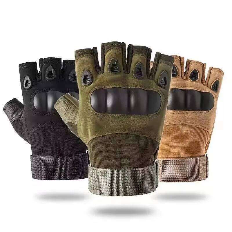 Men's Tactical Half Gloves Army Military Combat Hunting Shooting Air Gun Paintball Police Duty No Finger 26H0224