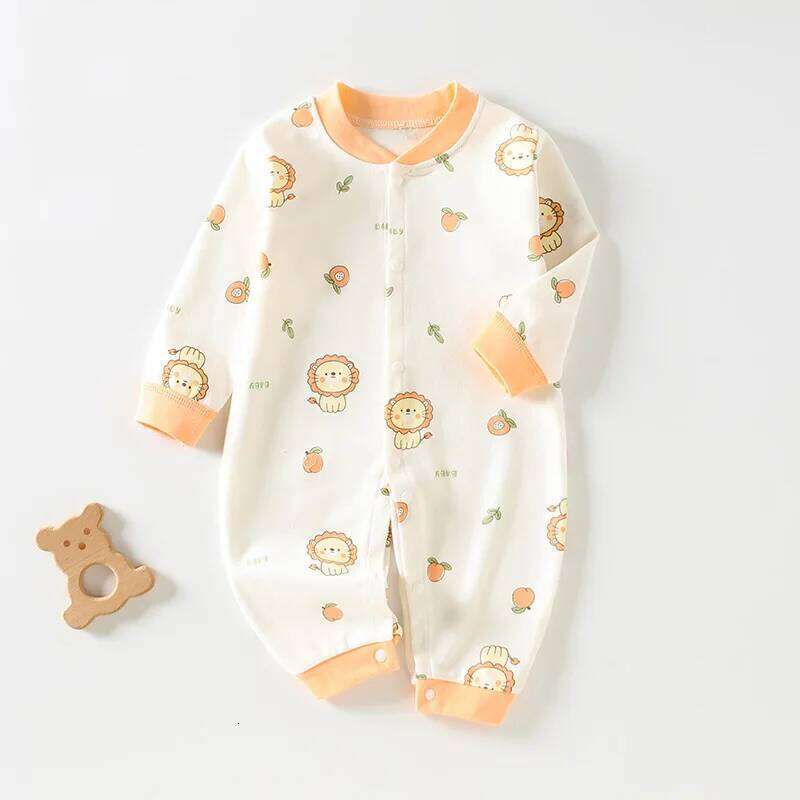 Print Body Suit Baby Spring Autumn New Home Wear Infantil Girls Long-sleeved Rompers Pants Bodysuits Newborn Clothing 26Y0224