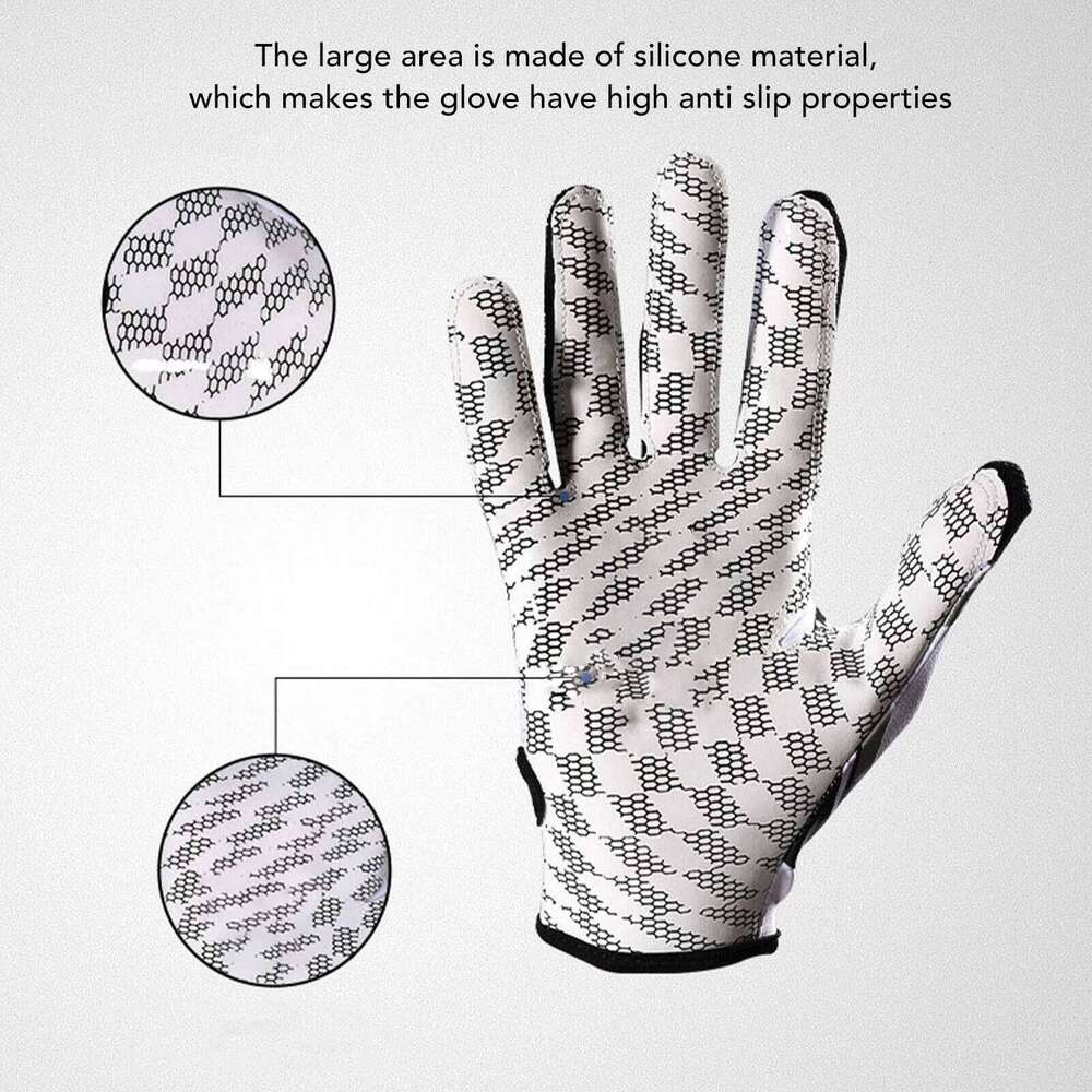 Non Slip Football Rugb Breathable Full Finger for Baseball Sports Gloves 26H0224
