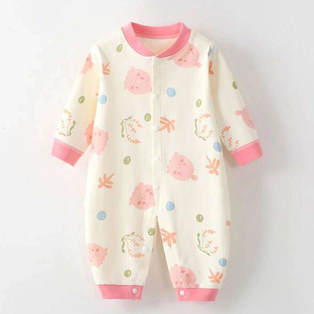 Long Sleeve Rompers For Girls Cotton Spring Autumn Baby Boy Valentines Clothes Floral Cute Pattern Infant Jumpsuit 26H0224