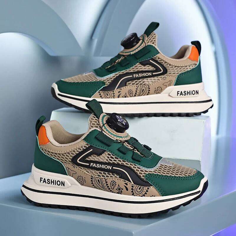 Kids Sneakers Mesh Breathable Comfort Rebound 2025 New Outdoor Jogging Anti Slip Fashion Casual Running Shoes for Children 26W0224