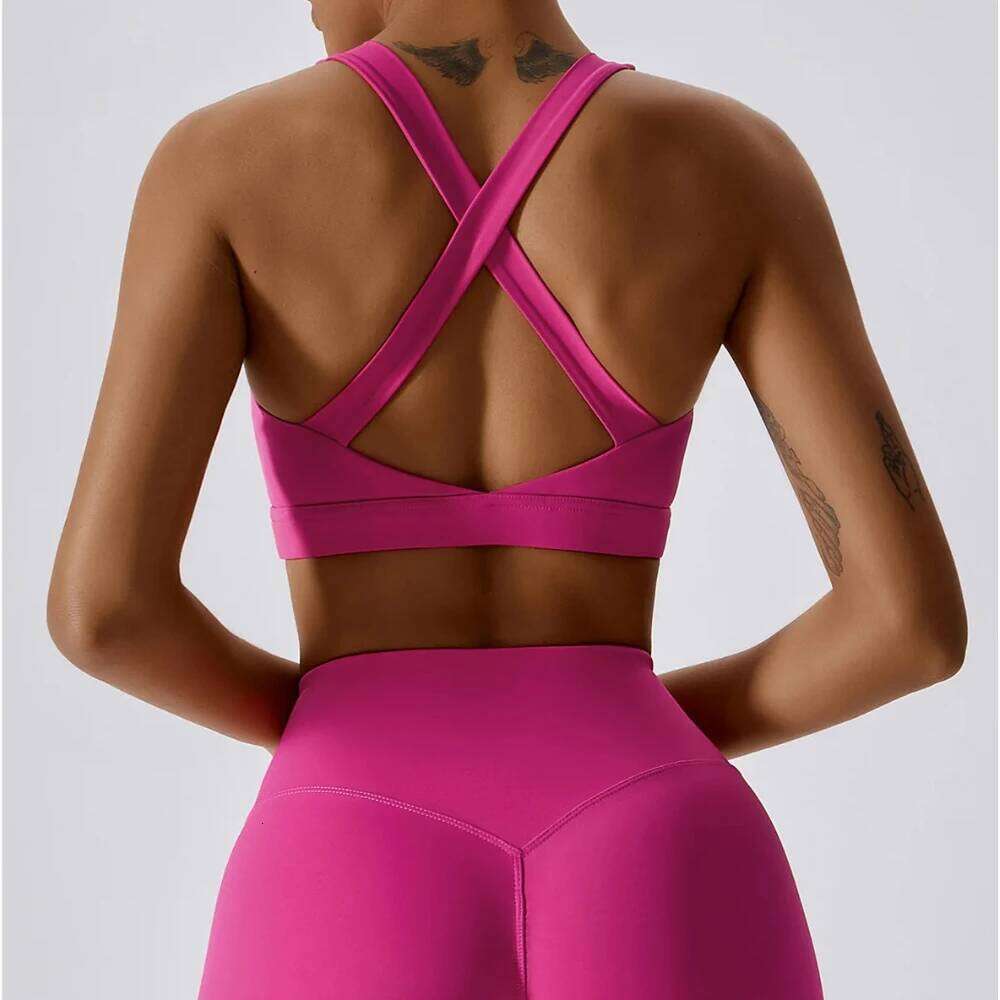 Sports Shockproof Crop Anti-sweat Fitness Women Yoga Bra Push Up Sport Gym Running Workout Top Soft Underwear Female 26Y0224