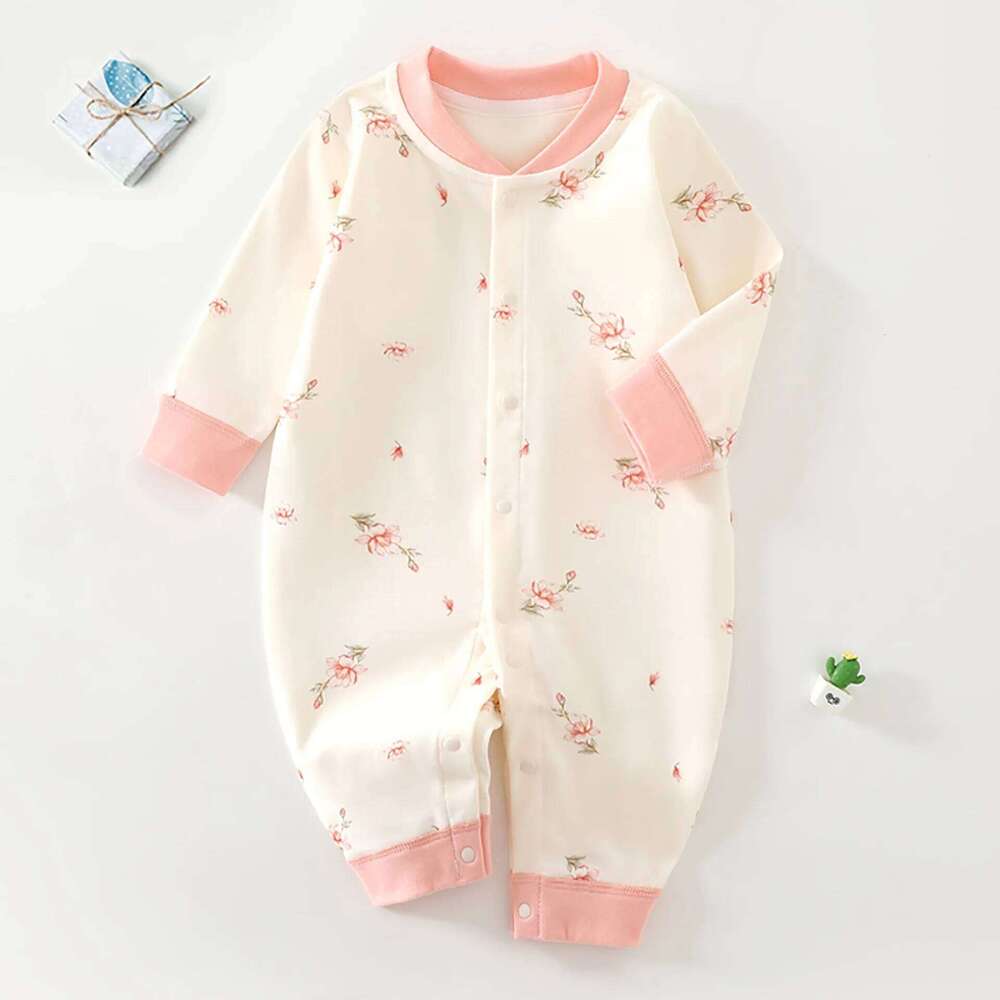 Clothes Spring and Autumn Pure A-level Newborn Soft Jumpsuit Baby Cotton Pajamas 26H0224