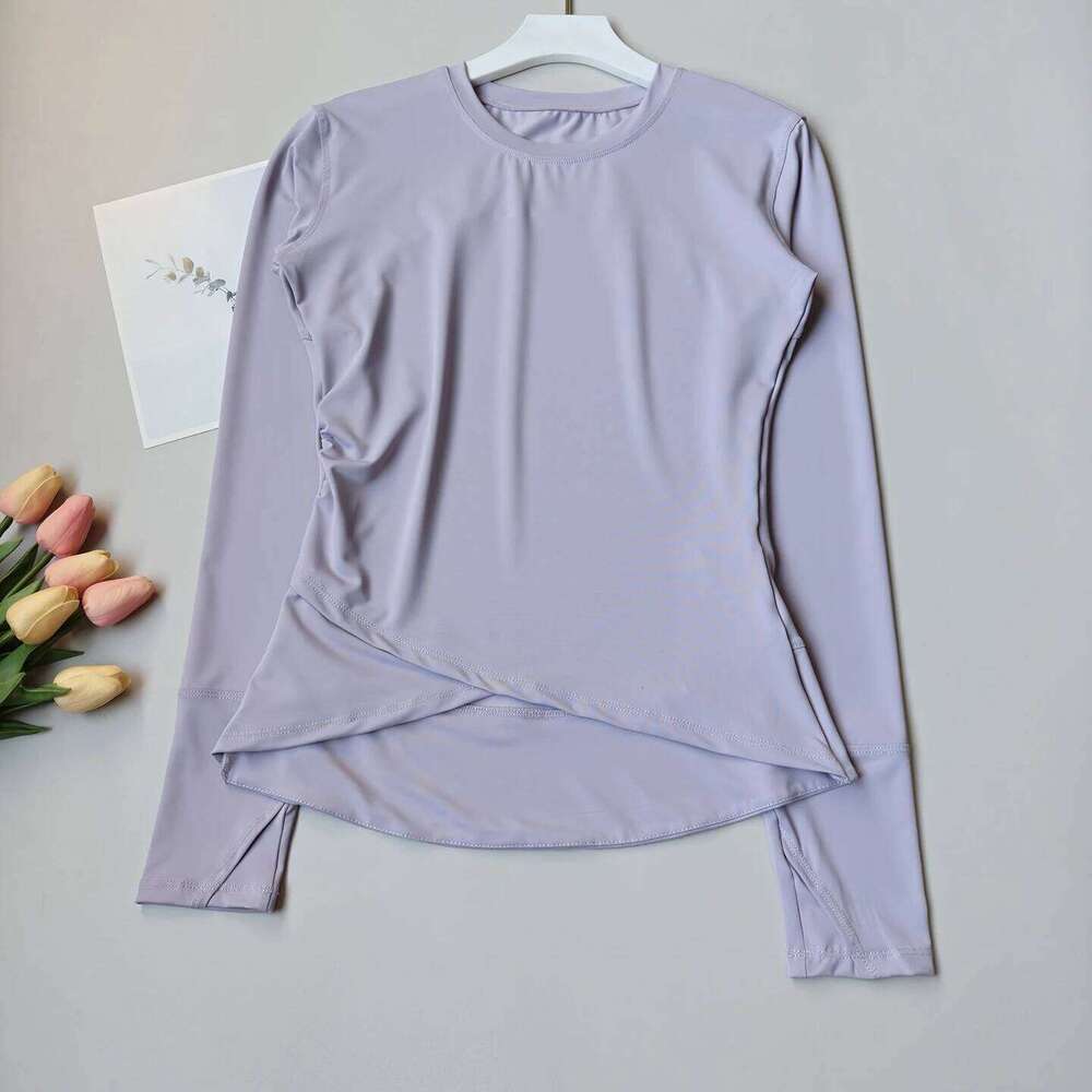 Fall Winter Workout Top for Women, Slim Fit Long Sleeve Fitness Shirt, Quick Dry Yoga & Running Training Wear 26Y0224