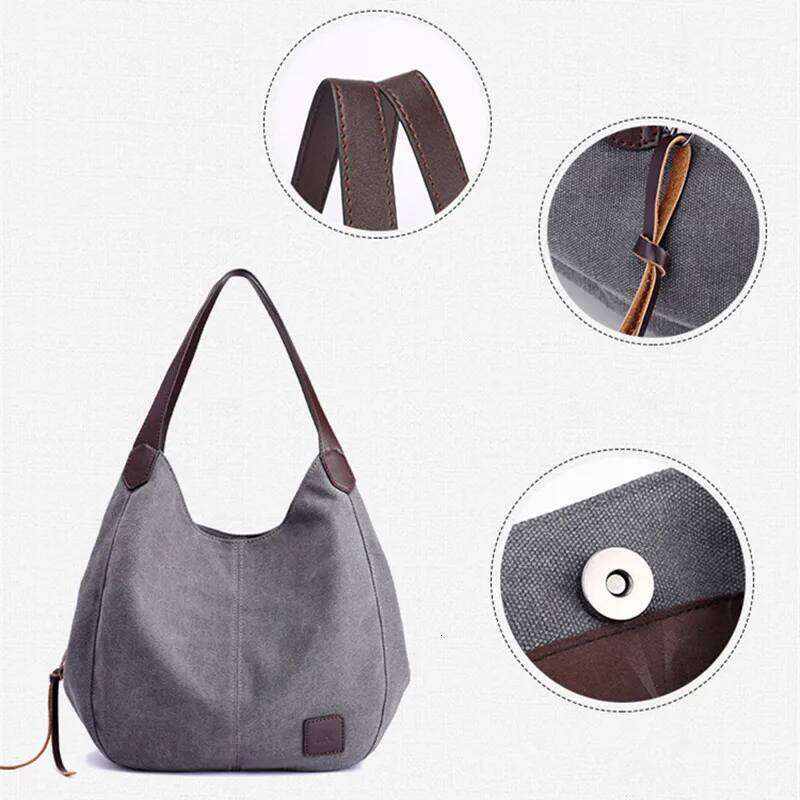 Large Capacity Canvas Shoulder Casual Top-Handle Daily Use Handbag Lady Shopping Totes Travel Bag Purse bolso Z260224