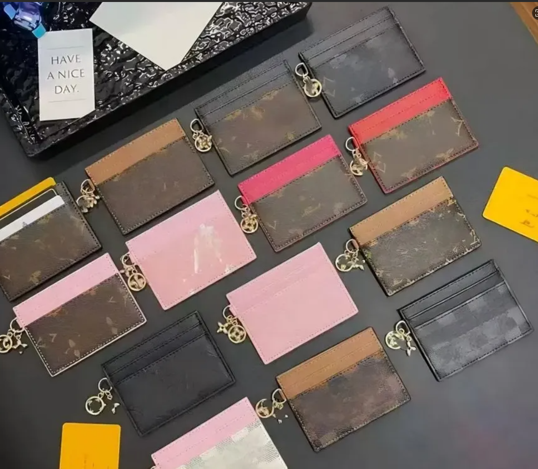 Women card holder designer wallet cardholder designer purse women genuine Leather Womens men Purses Mens Key Ring Credit Coin Mini Wallet wholesale with box