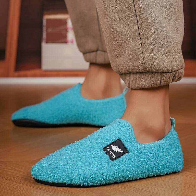 MAEDEF Cotton Winter Warm Men Soft Comfortable Shoes Mens Sneakers Thin Bottom Snow Boots Women's Slippers