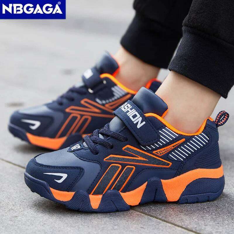 Children Boys Shoes School Sports Fashion Leather For Kids Tennis Casual Sneakers Children's Boy Running 7-12 Years Walking Shoe 26W0224
