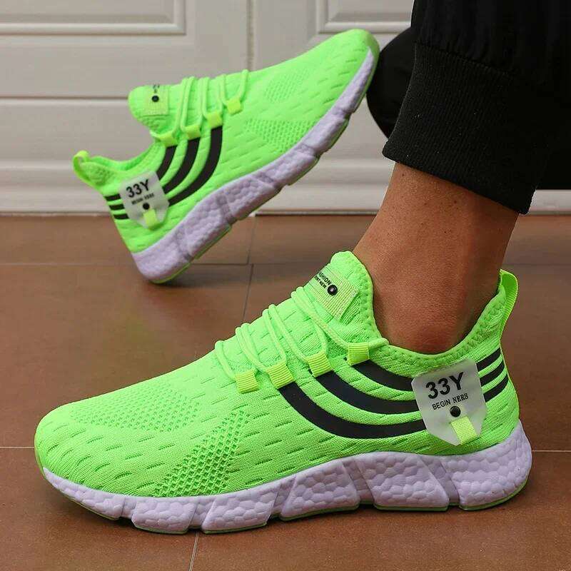 Soft Soled Sports 2025 Summer New Breathable Casual Mesh Fashionable Trendy Men's Running Shoes Sneaker