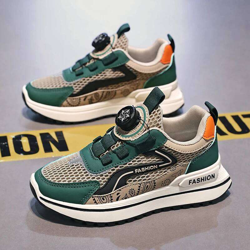 Kids Sneakers Mesh Breathable Comfort Rebound 2025 New Outdoor Jogging Anti Slip Fashion Casual Running Shoes for Children 26W0224