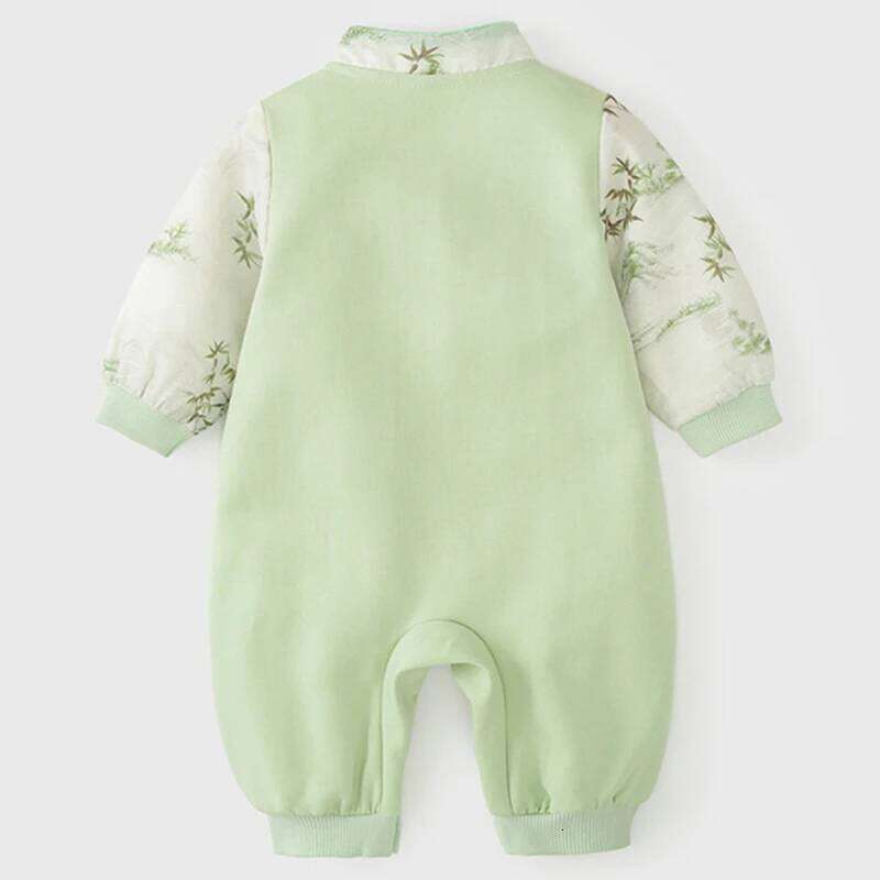 Autumn Baby Girl Outfits Newborn Boy Clothes Fashion Chinese Style Cute Panda Long Sleeve Cotton Rompers Jumpsuits BC217 26H0224